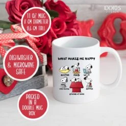 What Makes Snoopy Mok - Peanuts - Grappige Cadeautjes - Valentijn Cadeautje Voor Hem - Valentijn Cadeautje Voor Haar - Moederdag Cadeau - Valentijdag Cadeau - Cadeau Voor Vrouw - Mokken En Bekers - Cadeau Voor Moeder - Mama Cadeau - Koffiemok -Bestek Winkel 1200x1200 323