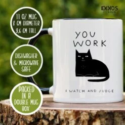 I Work Hard Kat Mok - Katten - Juf Cadeau - Meester Cadeau - Verjaardagscadeau - Cadeau - Verjaardag Cadeau Man - Cadeau Voor Man - Cadeau Voor Vrouw - Mokken - Theeglazen - Koffiekopjes -Bestek Winkel 1200x1200 377