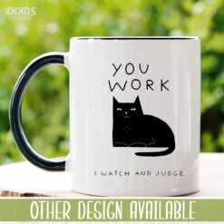 I Work Hard Kat Mok - Katten - Juf Cadeau - Meester Cadeau - Verjaardagscadeau - Cadeau - Verjaardag Cadeau Man - Cadeau Voor Man - Cadeau Voor Vrouw - Mokken - Theeglazen - Koffiekopjes -Bestek Winkel 1200x1200 378