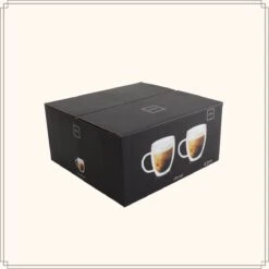 OTIX Dubbelwandige Koffieglazen - Koffiekopjes - 180 Ml - Set Van 4 - Transparant - Latte Macchiato Glazen -Bestek Winkel 1200x1200 502