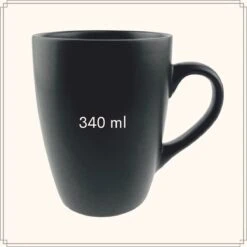 OTIX Koffiekopjes - Met Oor - Set Van 6 - Mat - Zwart - 340ml -Bestek Winkel 1200x1200 533