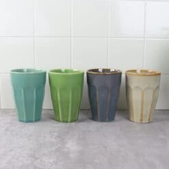 Orange85 Cappuccino Mokken - Latte Macchiato Glazen - 330 Ml - Hittebestendig - Set Van 4 - Porselein - Multicolor - Cappuccino Glazen - Cappuccino Kopjes -Bestek Winkel 1200x1200 538