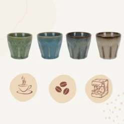 Orange85 Espresso Kopjes - Set Van 4 - Porselein - Hittebestendig - 90 Ml - Rond - Espresso - Mokken - Glazen - Koffiekopjes -Bestek Winkel 1200x1200 556