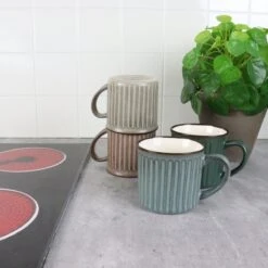 OTIX Koffiekopjes - Met Oor - Set Van 4 - Aardewerk - 250 Ml -Bestek Winkel 1200x1200 559