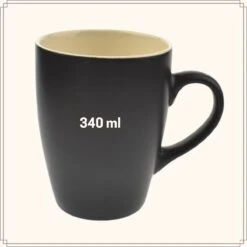 OTIX Koffiekopjes - Met Oor - Set Van 6 - Theekoppen - 340ml - Zwart - Keramiek -Bestek Winkel 1200x1200 576