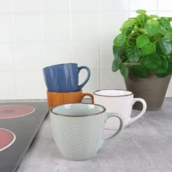 OTIX Koffiekopjes - Met Oor - Set Van 4 - Verschillende Kleuren - Aardewerk - 250 Ml -Bestek Winkel 1200x1200 586