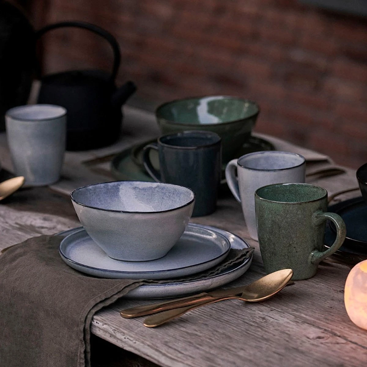 Dutch Rose Serenity - Dutch Rose Set 16 Delig Servies Groen 4 Dutch Rose Serenity - Dutch Rose Set 16 Delig Servies Groen - Afbeelding 4