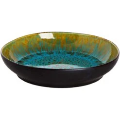 Palmer Serviesset Lotus Stoneware 6-persoons 24-delig Zwart Turquoise -Bestek Winkel 1200x1200 636