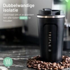 Triple J® Koffiebeker To Go - Thermosbeker - BPA & Lekvrij - 510ml - Zwart 16 Triple J® Koffiebeker To Go - Thermosbeker - BPA & Lekvrij - 510ml - Zwart -Bestek Winkel 1200x1200 65