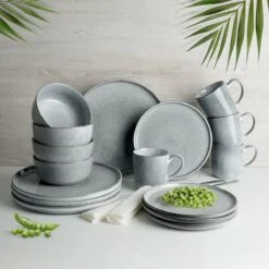 Excellent Serviesset - Servies - 16 Stuks - Aardewerk - Grijs -Bestek Winkel 1200x1200 670