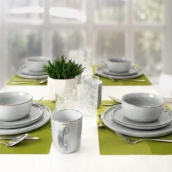 Excellent Serviesset - Servies - 16 Stuks - Aardewerk - Grijs -Bestek Winkel 1200x1200 673