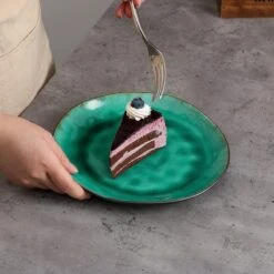 Merkloos Combiservies, 24-delig Coco Tafelservies Van Aardewerk, Raku Glazuur Effect Serviesset, Bevat Mueslikommen, Dessertborden En Dinerborden Voor 8 Personen In Vintage Look, Groen -Bestek Winkel 1200x1200 698