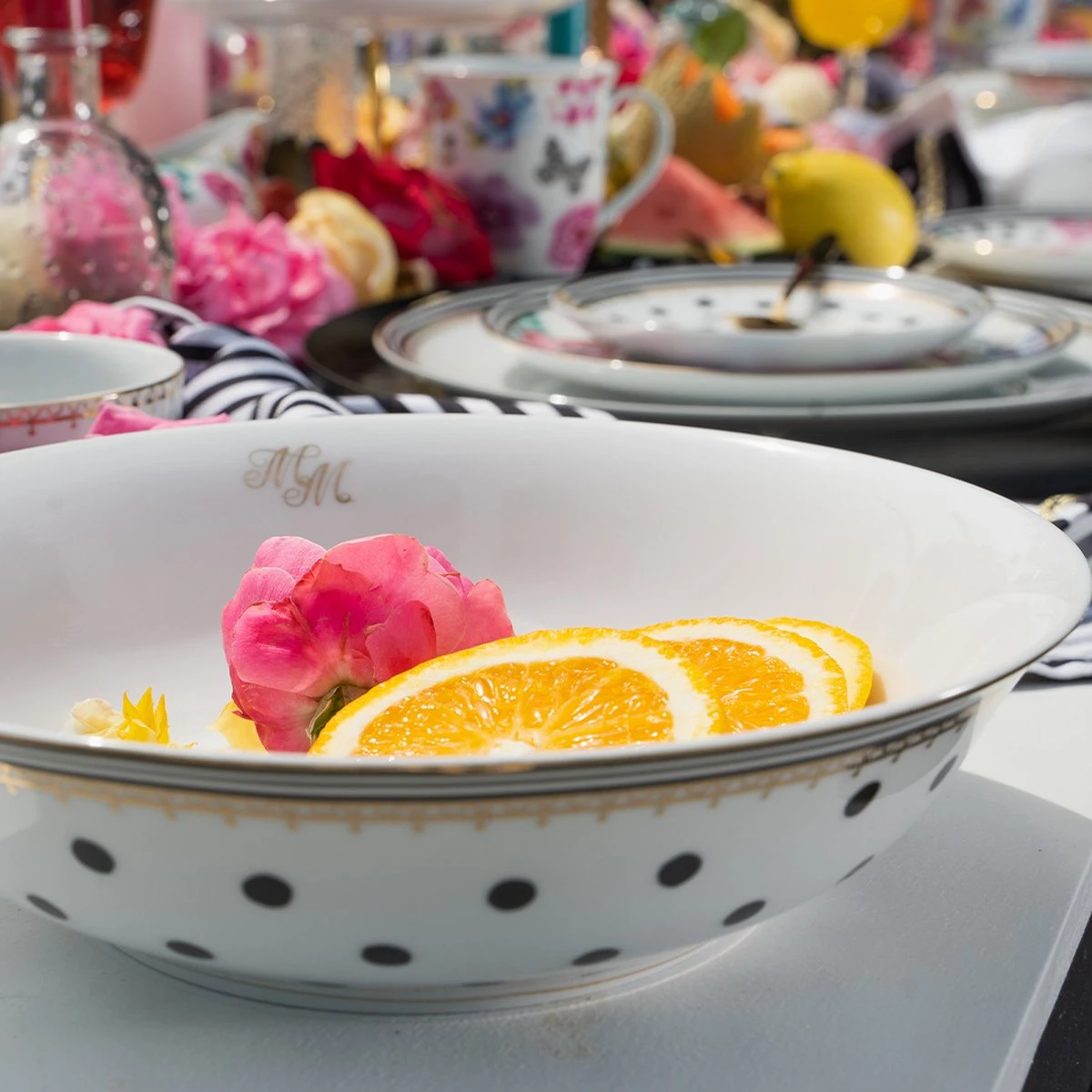 Melli Mello Nora Dots - Serviesset - Complete Serviesset 6 Personen - Bloemen - Stippen 4 Melli Mello Nora Dots - Serviesset - Complete Serviesset 6 Personen - Bloemen - Stippen - Afbeelding 4