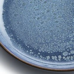 Borden 6 Personen Blue Sea 24cm - Bordenset - Blauw Servies - Luxe Dinerborden - Handgemaakt - Keramiek - Stoneware - Smith Premium® -Bestek Winkel 1200x1200 723