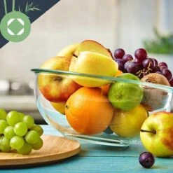 Klarstein Glazen Serveerschaal Met Bamboe Deksel - Afwasmachinebestendig - Veelzijdig Inzetbaar -Bestek Winkel 1200x1200 756