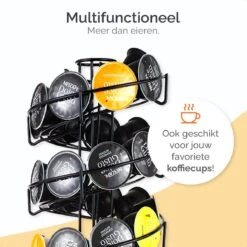 Goliving Eierrek - Eierhouder - Eiermand - Eieren Bewaren - Draaibaar - Ruimtebesparend - RVS - Zwart -Bestek Winkel 1200x1200 764