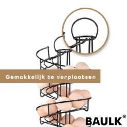 Eiermand – Eierrek – Eierhouder – Eieren – 360° - Zwart - Pasen - 39 Eieren - BAULK® -Bestek Winkel 1200x1200 778