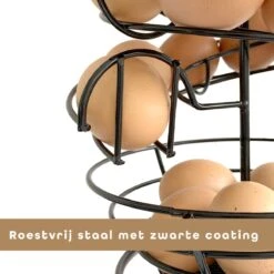 Eiermand – Eierrek – Eierhouder – Eieren – Zwart - Pasen - Tot 40 Eieren - 360° - BAULK® -Bestek Winkel 1200x1200 796