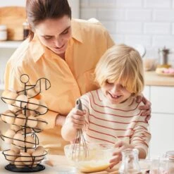 Eiermand – Eierrek – Eierhouder – Eieren – Zwart - Pasen - Tot 40 Eieren - 360° - BAULK® -Bestek Winkel 1200x1200 798