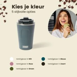 LaCardia Koffiebeker To Go Premium Blauw – Thermosbeker – Theebeker – 380ML – Herbruikbaar -Bestek Winkel 1200x1200 8