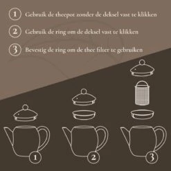 T&C Theepot Met Filter En Dubbelwandig - 1,2L - Matte Grijs -Bestek Winkel 1200x1200 826