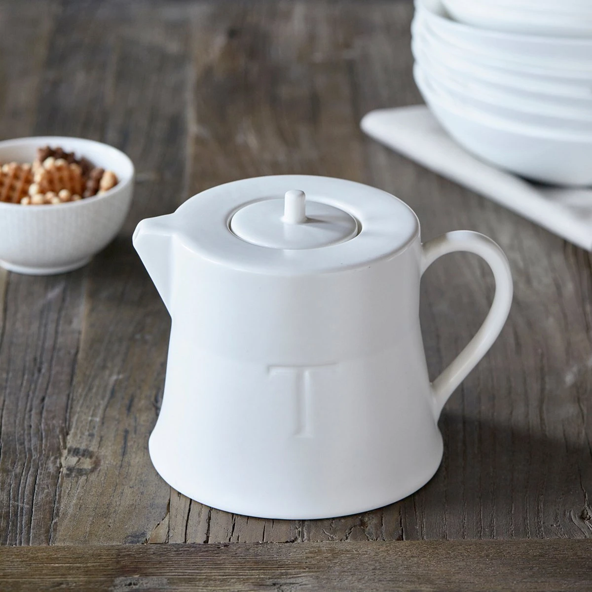 Riviera Maison Theepot Met Deksel - RM Tea Pot Matt - Wit 2 Riviera Maison Theepot Met Deksel - RM Tea Pot Matt - Wit - Afbeelding 2