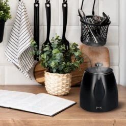 Vaja® Camille Theepot Zwart Met Filter - 1 Liter - RVS - Dubbelwanding -Bestek Winkel 1200x1200 865