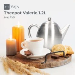 Vaja Valerie - Theepot Met Filter - Dubbelwandig - RVS - 1.2L -Bestek Winkel 1200x1200 873