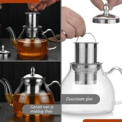 SensaHome - Infuser Theekan/Theepot - Transparant - Glas -Bestek Winkel 1200x1200 890