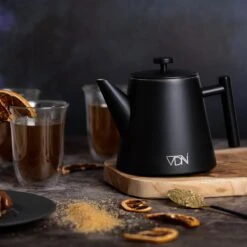 VDN RVS Theepot Dubbelwandig Met Filter - Zwarte Theekan 1 Liter - 902 -Bestek Winkel 1200x1200 897