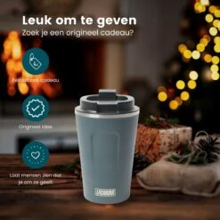 LaCardia Koffiebeker To Go Premium Blauw – Thermosbeker – Theebeker – 380ML – Herbruikbaar -Bestek Winkel 1200x1200 9