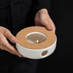 ConBlom Keramische Theepot, Warmer, Theewarmer, Koffiewarmer, Stoofje, Met Kurk-stoofje, Theepot Basis, Theefornuis, Melkwarmer Voor Thuis, Café, Theemelk (zonder Kaars En Theepot) -Bestek Winkel 1200x1200 906