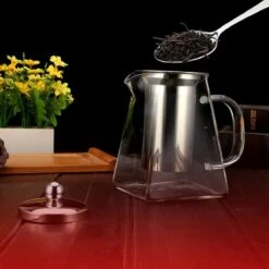 Procidi® Glazen Theepot Met Filter - Theekan Met Infuser - Dubbelwandig Borosilicaat Glas - Thee Thermoskan - Koffiekan 750 ML - Teapot -Bestek Winkel 1200x1200 912