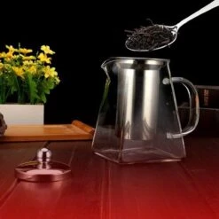Procidi® Glazen Theepot Met Filter - Theekan Met Infuser - Dubbelwandig Borosilicaat Glas - Thee Thermoskan - Koffiekan 950 ML - Teapot -Bestek Winkel 1200x1200 933