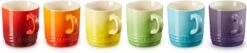 Le Creuset Set Van 6 Koffiebekers 200 Ml Regenboog Kleuren -Bestek Winkel 1200x257