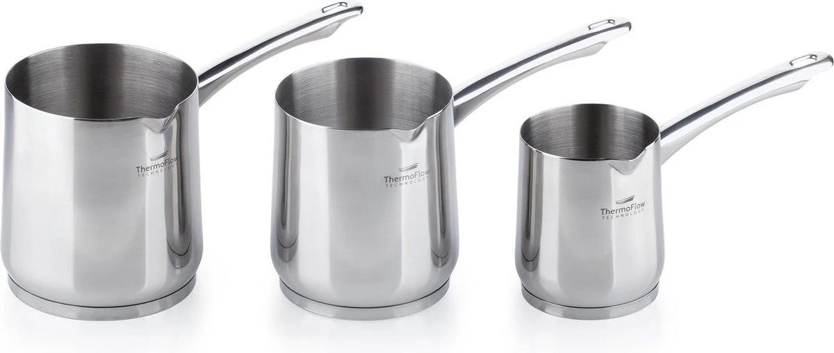 Rosmarino Pour & Cook - Koffiepot - Melkkannetje - Cezve - 300ml - 100% PFAS & PFOA Vrij - Roestvrij Staal 18/10 - ThermoFlow Technology - Cooltouch Handgreep - Geschikt Voor Alle Warmtebronnen & Vaatwasser 2 Rosmarino Pour & Cook - Koffiepot - Melkkannetje - Cezve - 300ml - 100% PFAS & PFOA Vrij - Roestvrij Staal 18/10 - ThermoFlow Technology - Cooltouch Handgreep - Geschikt Voor Alle Warmtebronnen & Vaatwasser - Afbeelding 2