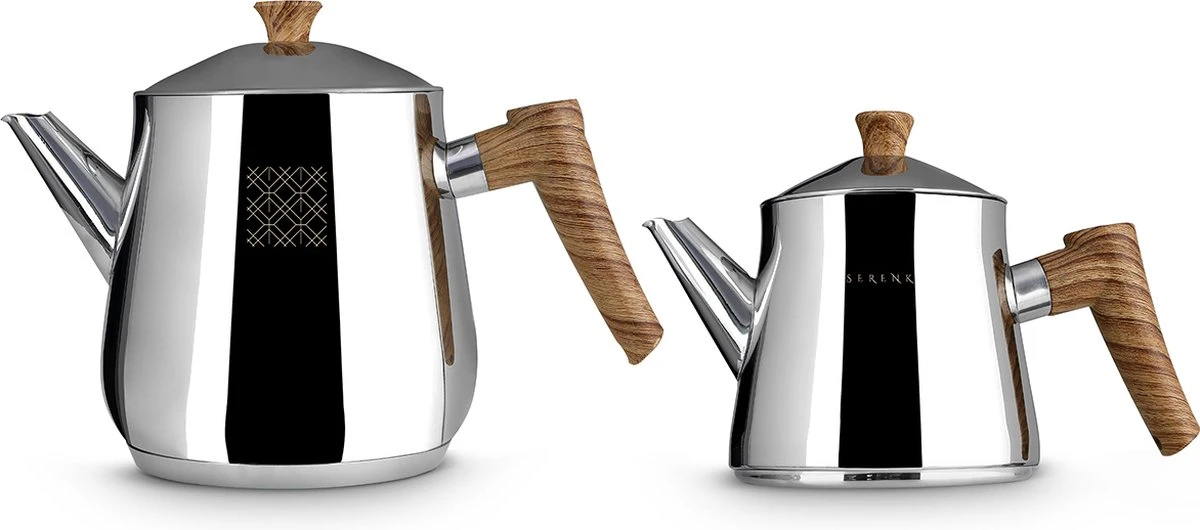 Serenk Definition Turkse Theepot - Inductie Geschikt - Theepottenset - RVS 2 Serenk Definition Turkse Theepot - Inductie Geschikt - Theepottenset - RVS - Afbeelding 2