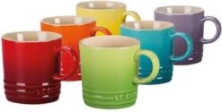 Le Creuset Set Van 6 Mokken 350 Ml Regenboog Kleuren -Bestek Winkel 1200x605