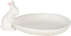 Clayre & Eef Serveerschaal 20x13x8 Cm Wit Keramiek Ovaal Konijn Presenteerschaal Dienblad Decoratie Schaal -Bestek Winkel 1200x612 7