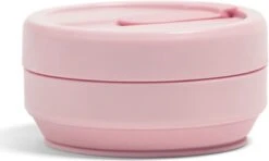 STOJO - Opvouwbare Beker - To Go - Roze - 237ml (8oz) - Herbruikbaar -Bestek Winkel 1200x721