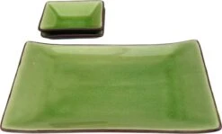 Sushi Servies Set 2 Personen | Groen | Luxe Sushi Servies | Handgemaakt | Sushi Bord En Schaaltjes | 2 Paar Chopsticks | Japanse Kwaliteit | Kirin Gumi Fine Collection | Keramiek | Vaatwasser Bestendig | 5-delig -Bestek Winkel 1200x726