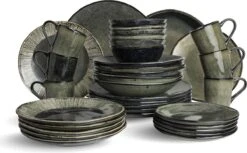 Dutch Rose Organic - Dutch Rose Set 36 Delig Servies Groen