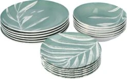 4goodz Plant Groen 18-delig Servies Porselein 6 Persoons -Bestek Winkel 1200x749