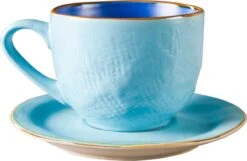 Vivi Oggi - Koffiekopjes Set Van 6 - Ø 9cm - Cappuccino - Kop En Schotel - 150 Ml - Italië -Bestek Winkel 1200x782