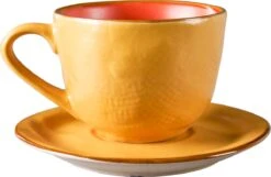 Vivi Oggi - Koffiekopjes Set Van 6 - Ø 9cm - Cappuccino - Kop En Schotel - 150 Ml - Italië -Bestek Winkel 1200x784