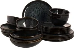 Palmer Serviesset Eccentric Stoneware 6-persoons 24-delig Blauw -Bestek Winkel 1200x792 1