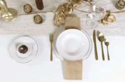 LeRijn® Serviesset Deventer 8 Persoons - 24 Delig - Licht Crème Wit Met Gouden Rand En Motief - Dinerborden - Soepborden - Dessertborden - Borden Servies - Bordenset -Bestek Winkel 1200x793 9