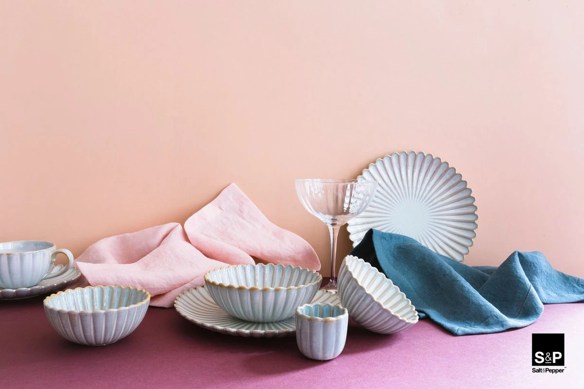 Salt&Pepper - Eierdop - 4,5xH4cm - Nuance White - Lotus - Set Van 4 2 Salt&Pepper - Eierdop - 4,5xH4cm - Nuance White - Lotus - Set Van 4 - Afbeelding 2