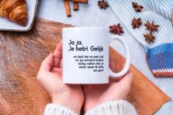 Grappige Mok Met Tekst: Jaja Je Hebt Gelijk | Grappige Cadeaus | Koffiemok | Koffiebeker | Theemok | Theebeker -Bestek Winkel 1200x800 35