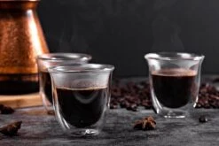 Dubbelwandige ESPRESSO Glazen Van Borosilicaat - Warme En Koude Dranken Kopjes - 70 ML - Set Van 4 -Bestek Winkel 1200x800 48